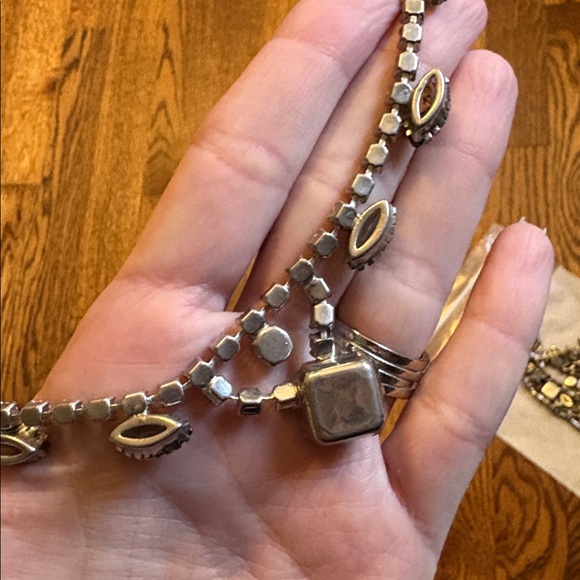 Vintage Glass Rhinestone Jewelry Set Necklace, Bracelet, Clip Earrings, Pin - Picture 10 of 10